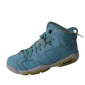 Air Jordan Vi 6 Retro GS Blue Sneakers Kid Size 7Y #543390 407 Lace Up 2016 FLAW